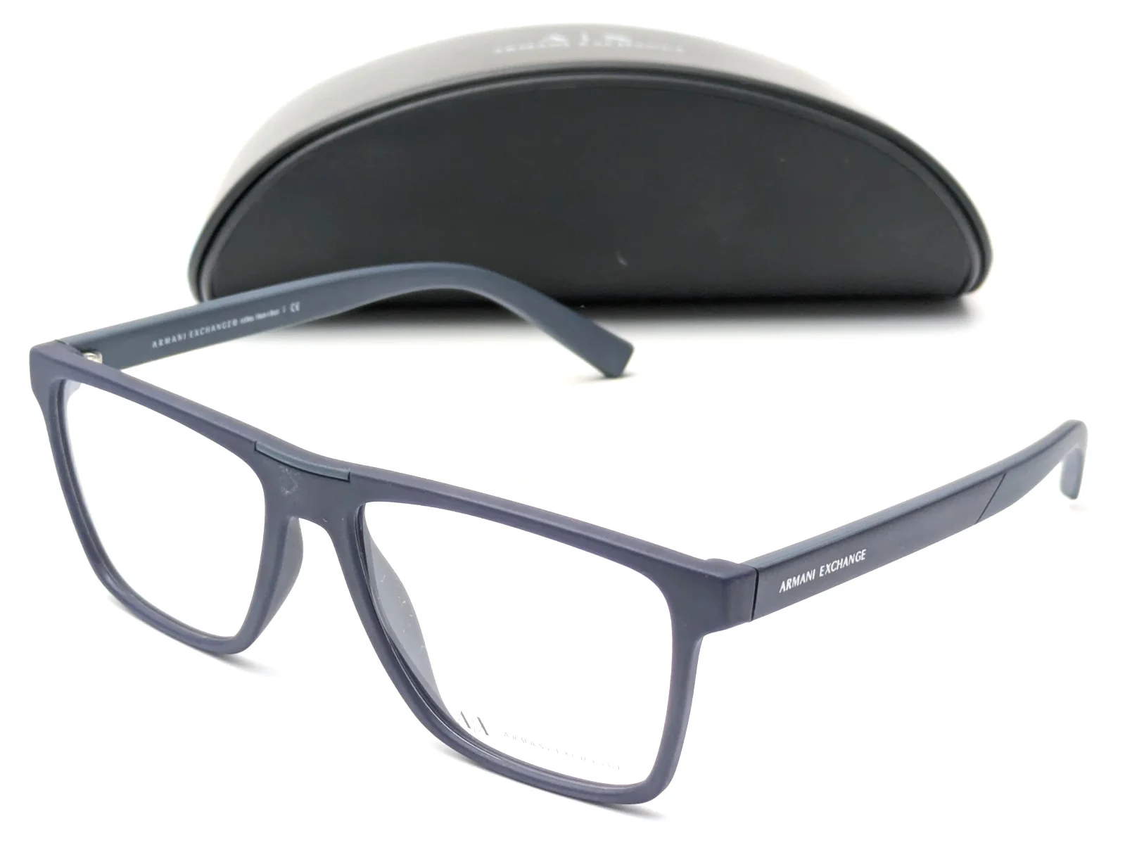 Armani Exchange AX 3055 8273 Square Matte Blue Men 1